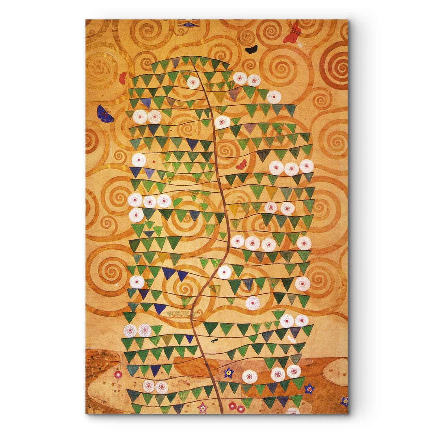 Gustav Klimt Livets Træ billede på lærred - 80 x 120 cm - Premium Print