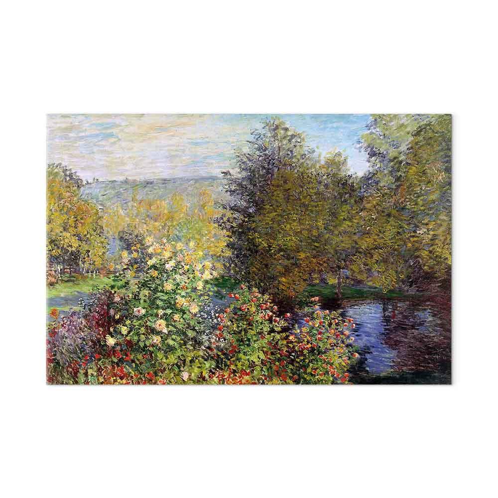 Claude Monet lærredsbillede - Haven i Montgeron detalje - 90 x 60 cm - Akustisk