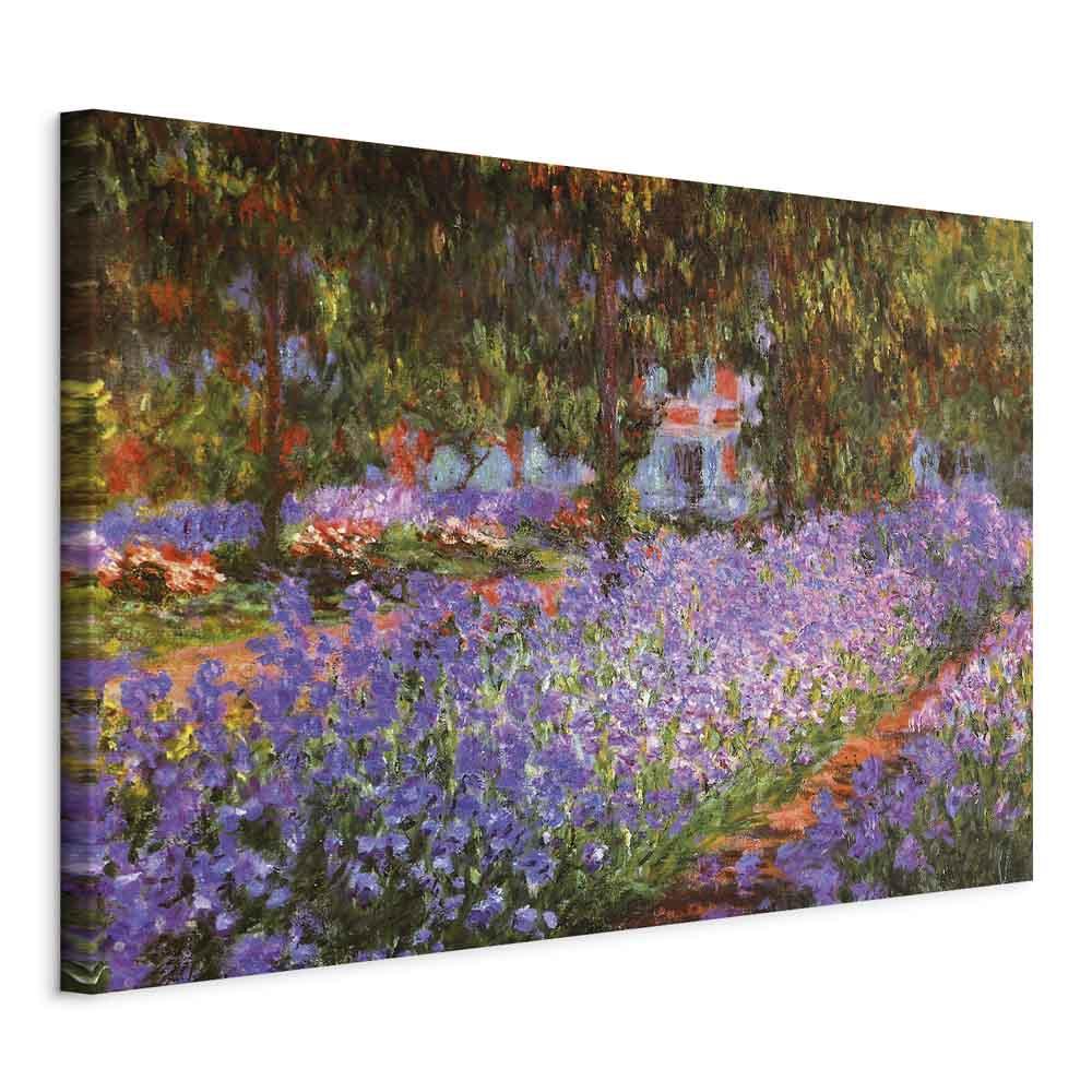 Claude Monet billede på lærred - Kunstnerens have i Giverny - 60 x 40 cm - Standard