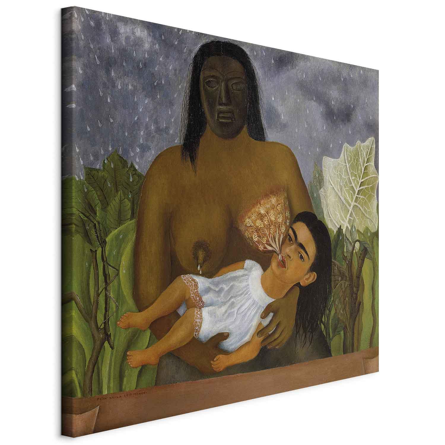 Frida Kahlo Min amme og jeg lærredsbillede 40 x 40 cm til 80 x 80 cm - 40 x 40 cm - På italiensk lærred