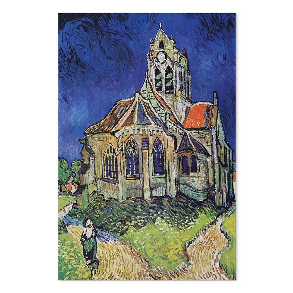 Vincent van Gogh lærredsbillede - Kirken i Auvers - 40 x 60 cm - Akustisk