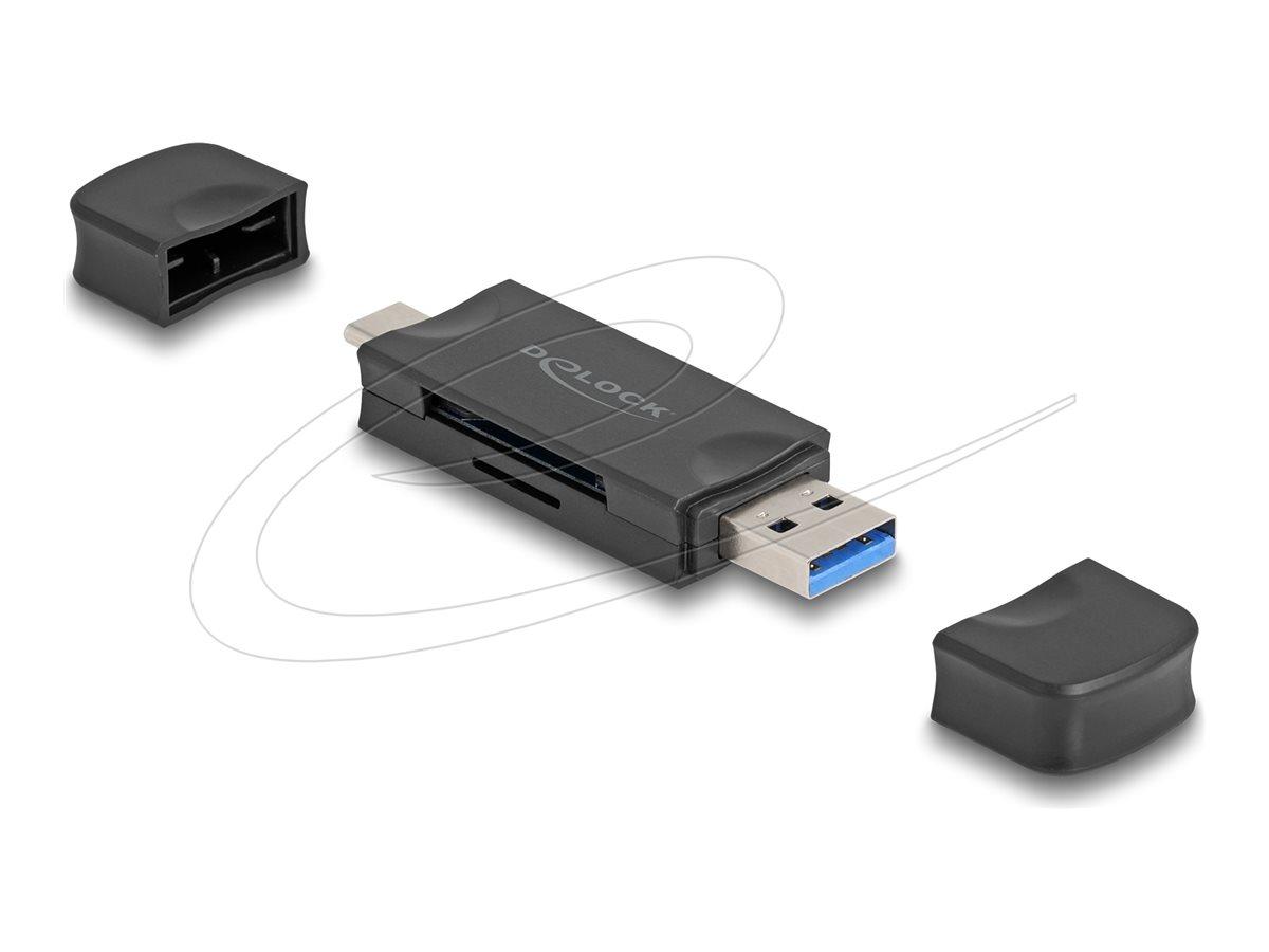 DeLOCK USB 3.0/USB-C kortlæser til microSD og SD billede