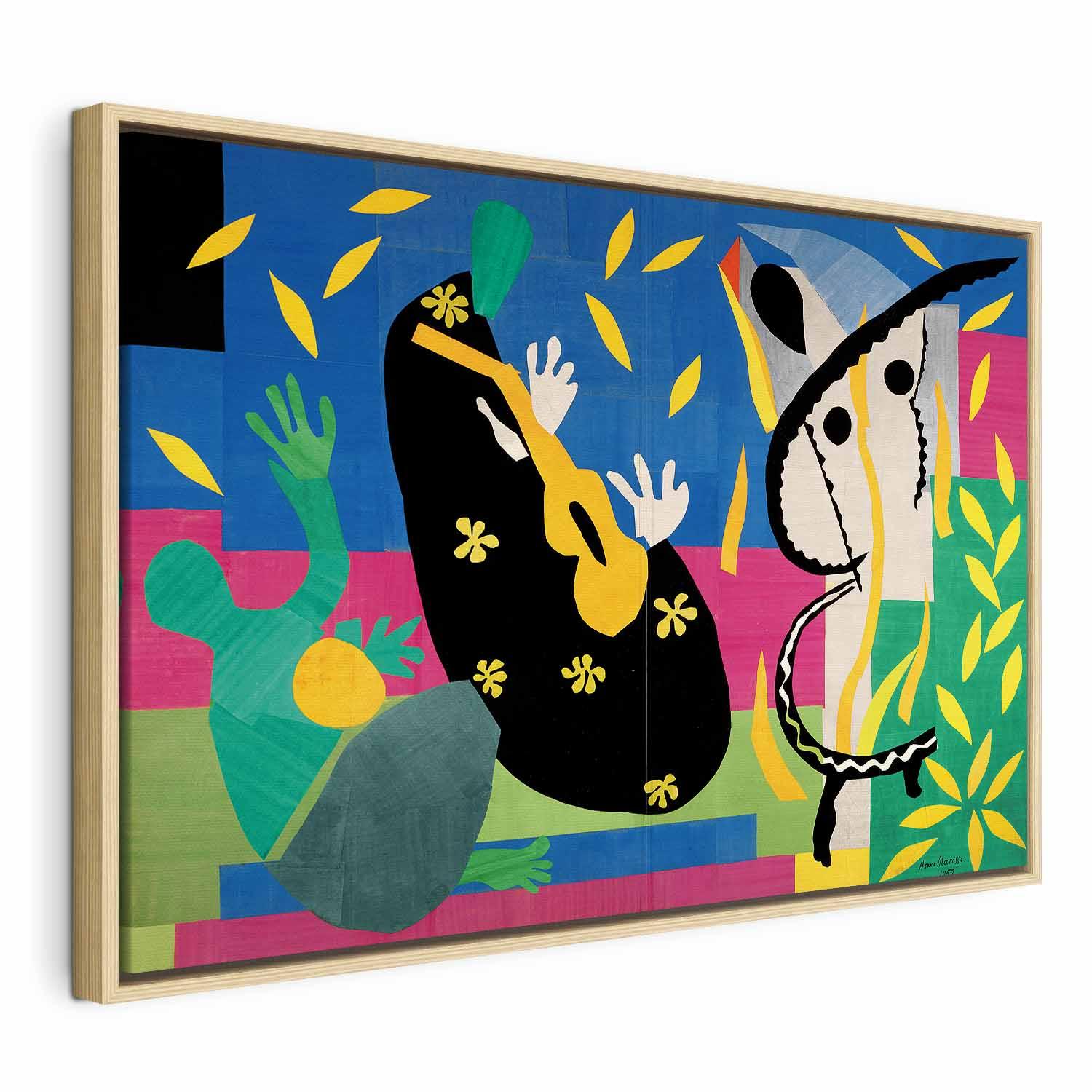 Henri Matisse Billede på lærred - Kongens sorger - 90 x 60 cm - I en naturlig træramme