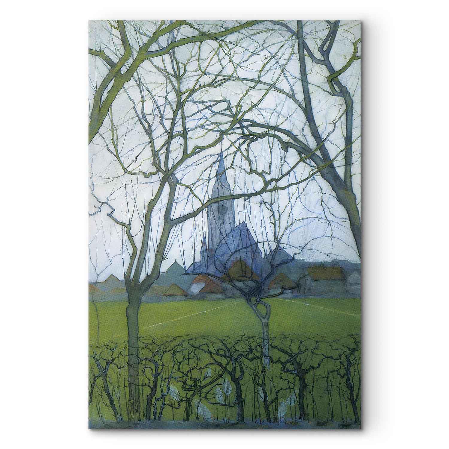 Piet Mondrian billede på lærred - St. Jacob's Church - 20 x 30 cm - Premium Print