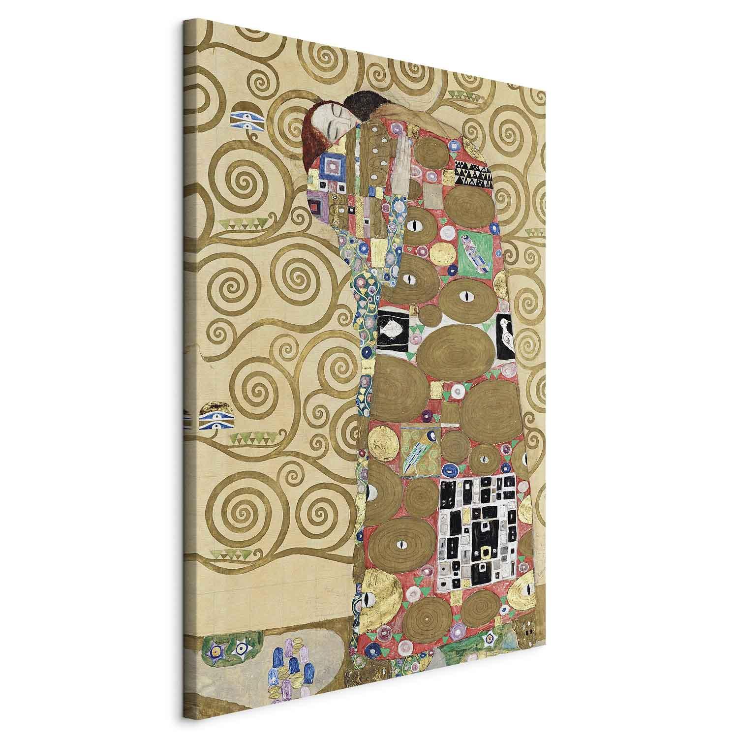 Gustav Klimt XXL-billede på lærred - Opfyldelsen - 93 x 140 cm