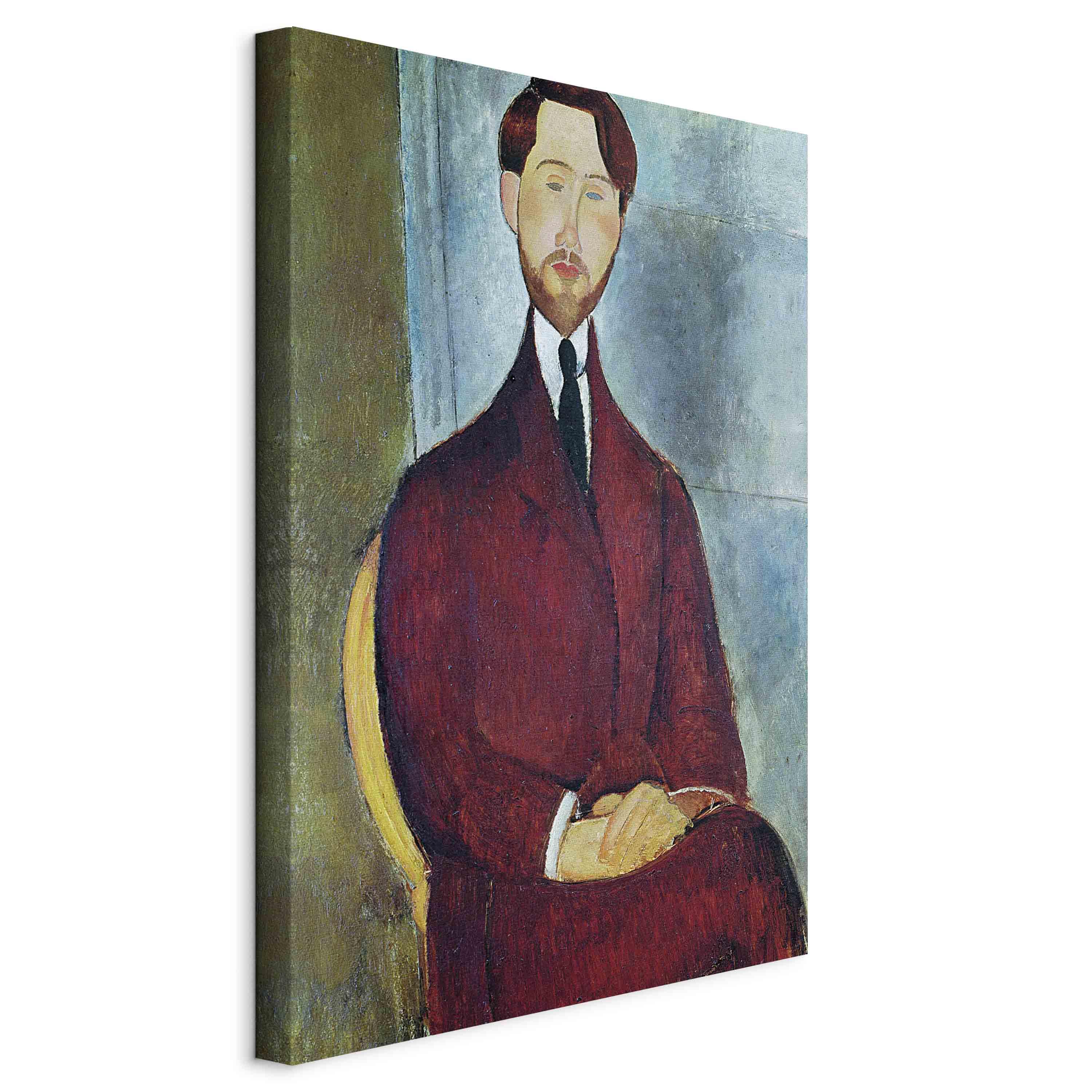 Amedeo Modigliani Leopold Zborowski - billede på lærred - 20 x 30 cm - På italiensk lærred