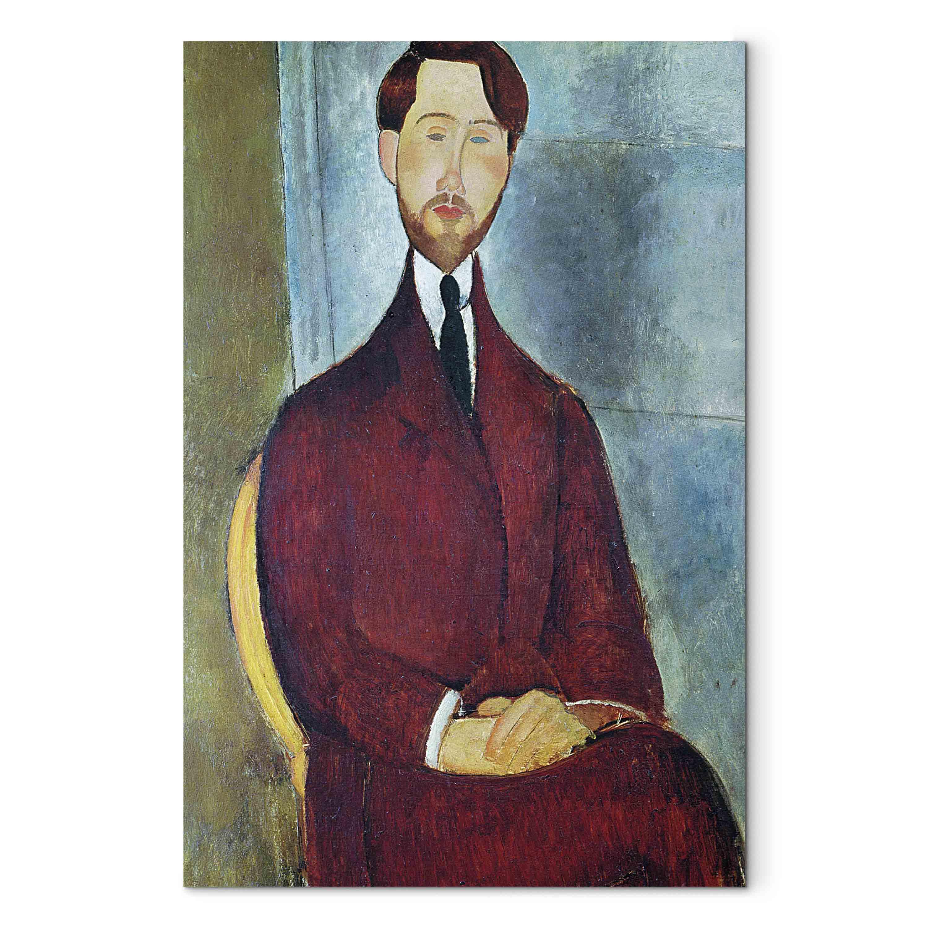 Amedeo Modigliani Leopold Zborowski - billede på lærred - 20 x 30 cm - Premium Print