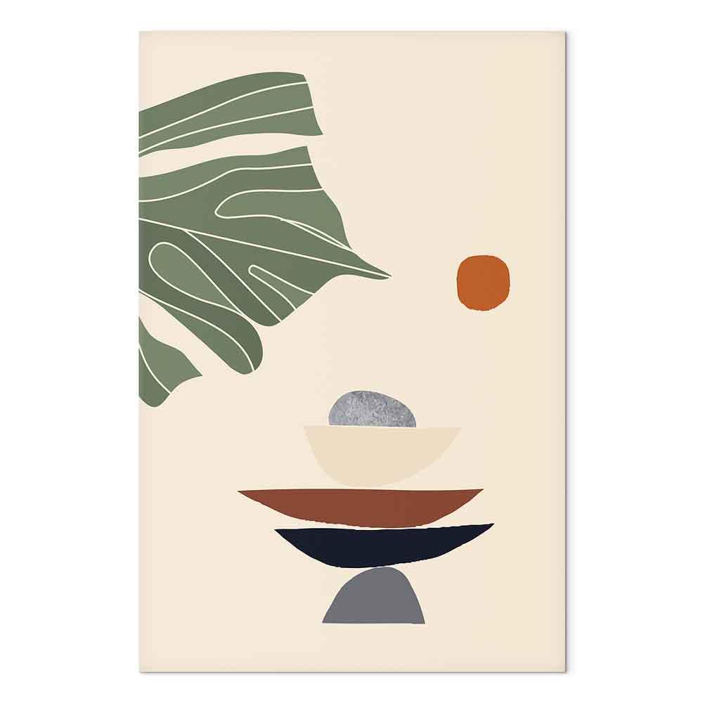 Lærredsbillede På den solrige terrasse lodret - 60 x 90 cm - Premium Print
