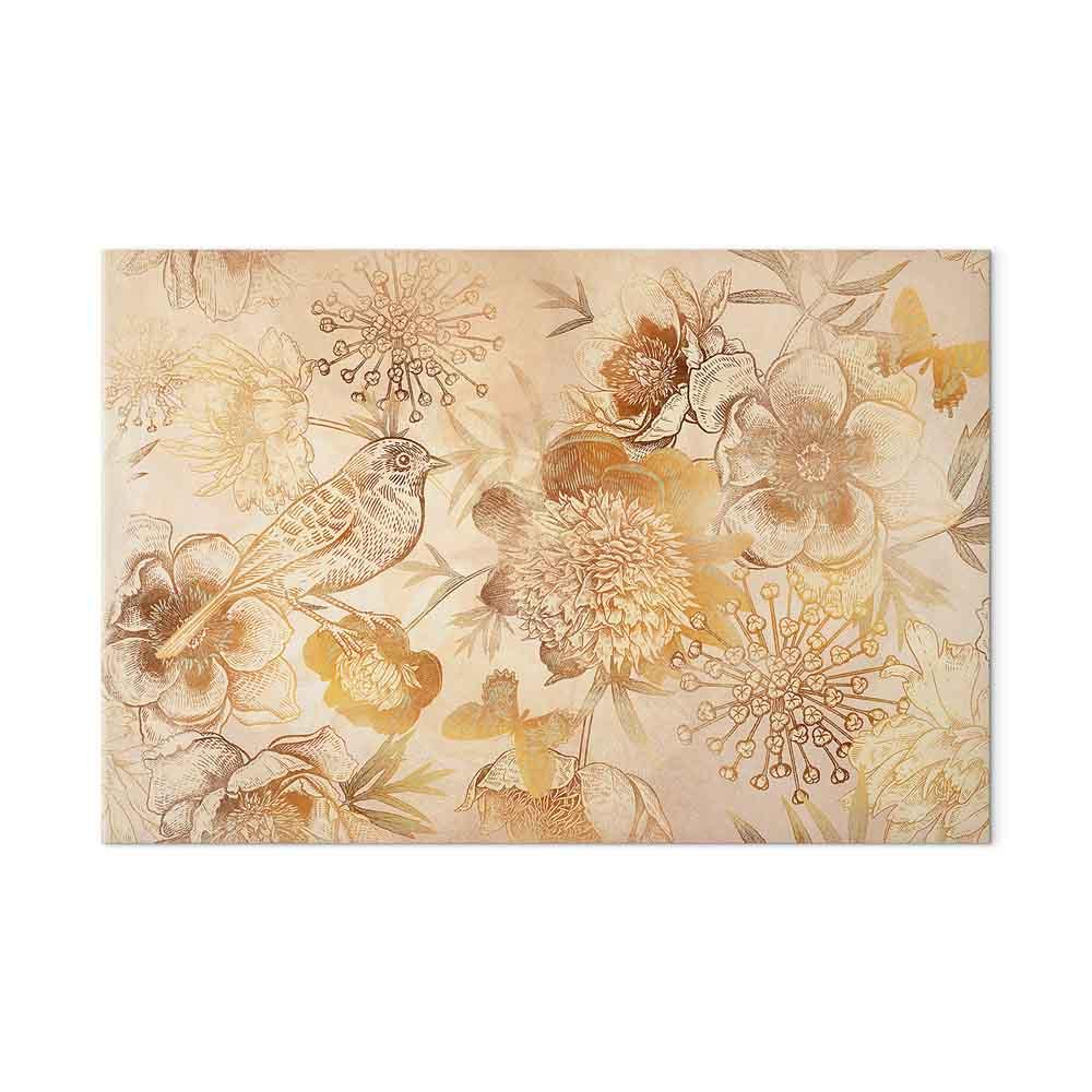 Lærredsbillede Naturens gyldne mosaik i bredformat - 60 x 40 cm - Premium Print