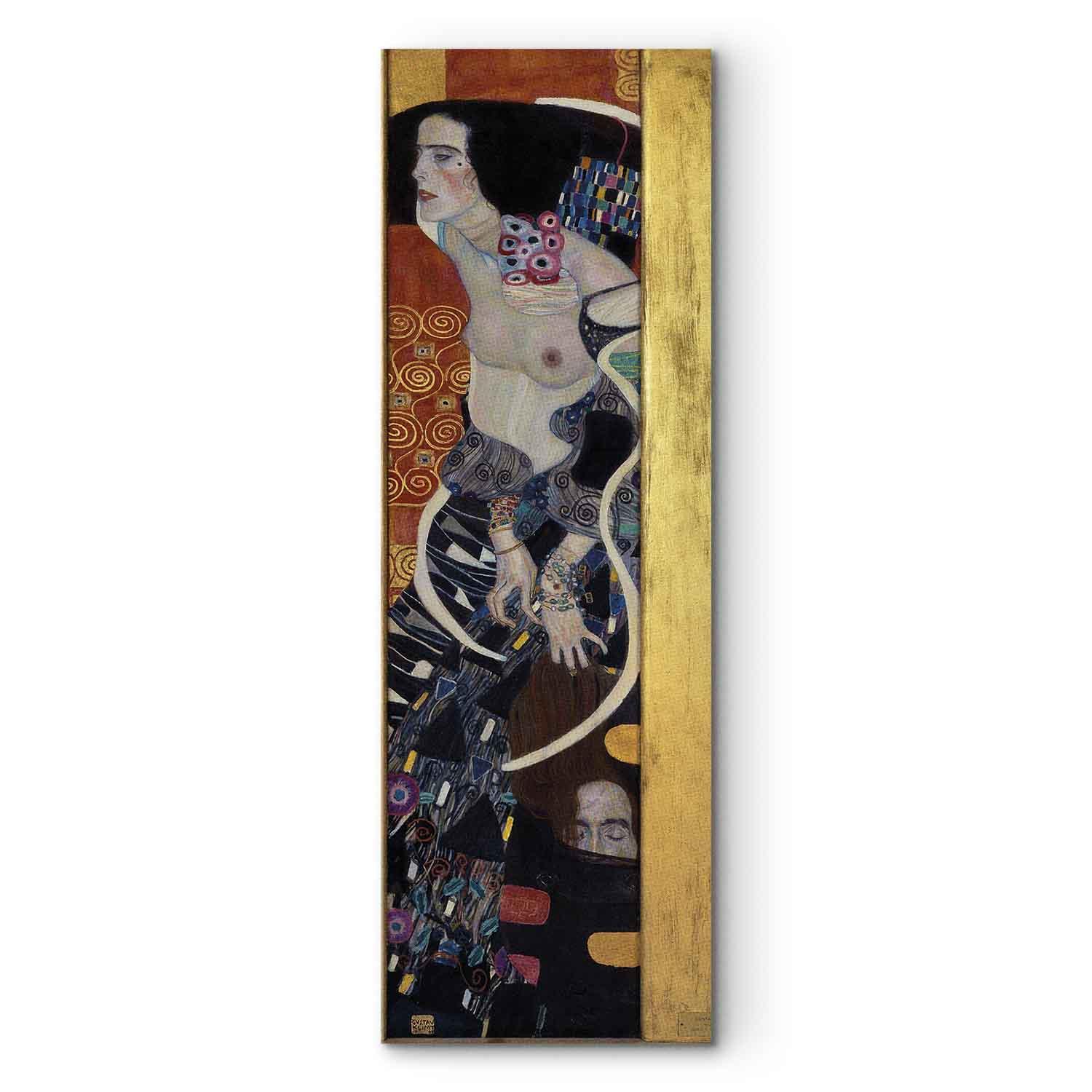 Gustav Klimt Judith II Salome billede på lærred - 40 x 120 cm - Premium Print