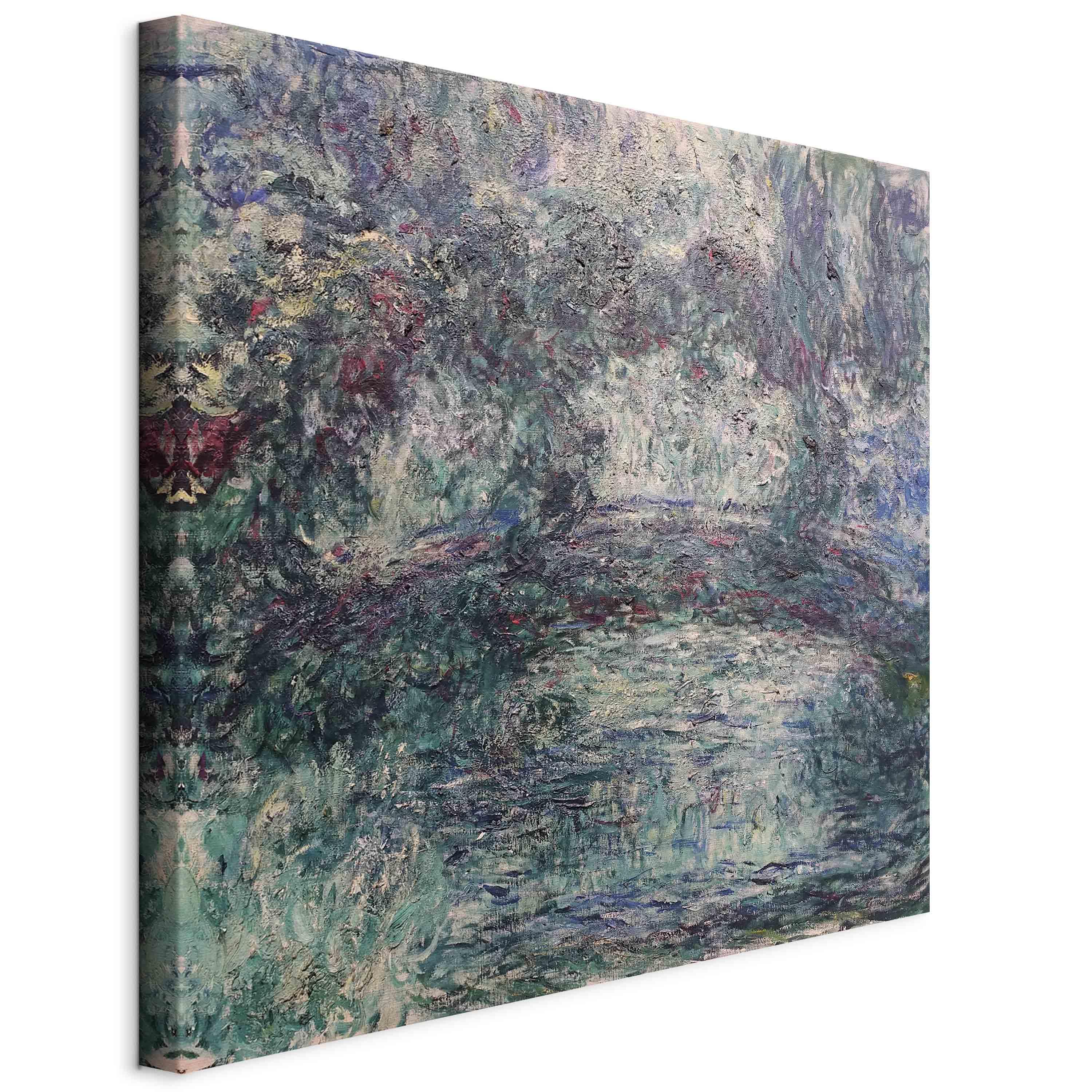 Claude Monet billede på lærred - Den japanske bro - 80 x 80 cm - Standard