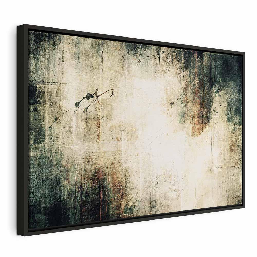 Abstrakt lærredsbillede - Tågede minder - 60 x 40 cm - I en sort træramme