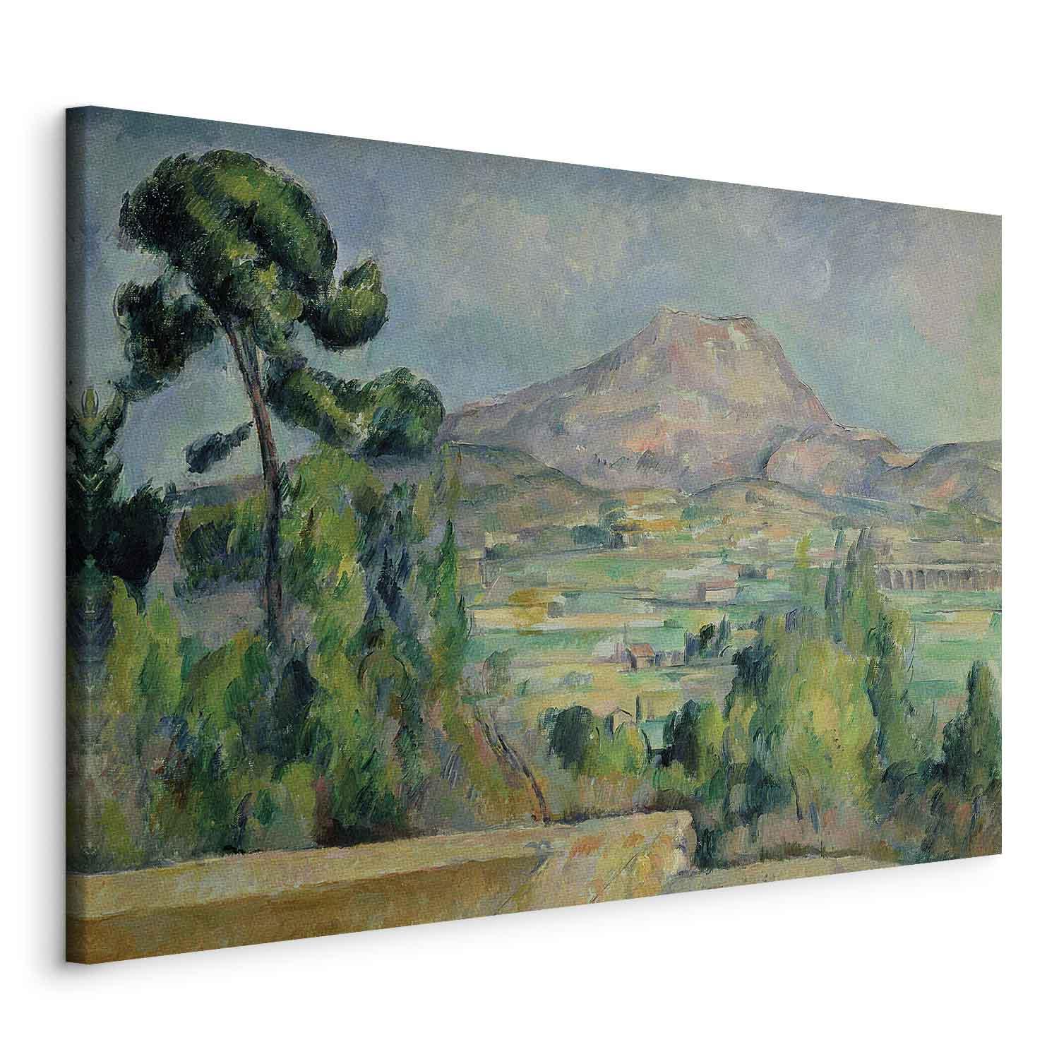 Paul Cézanne Mont Sainte-Victoire lærredsbillede 120 x 80 cm - 60 x 40 cm - På italiensk lærred