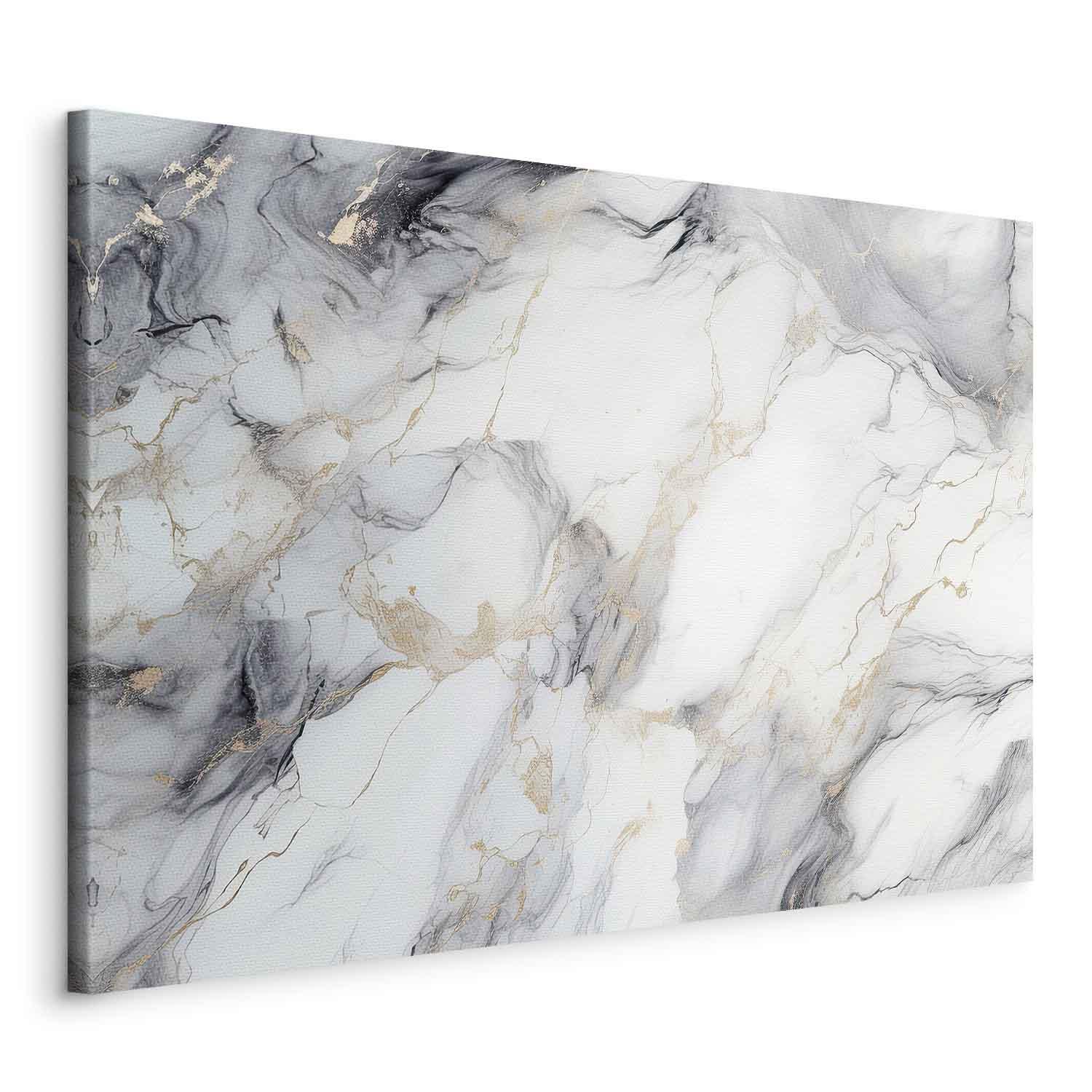 Lærredsbillede Elegant marmor i neutrale farver - 30 x 20 cm - På italiensk lærred