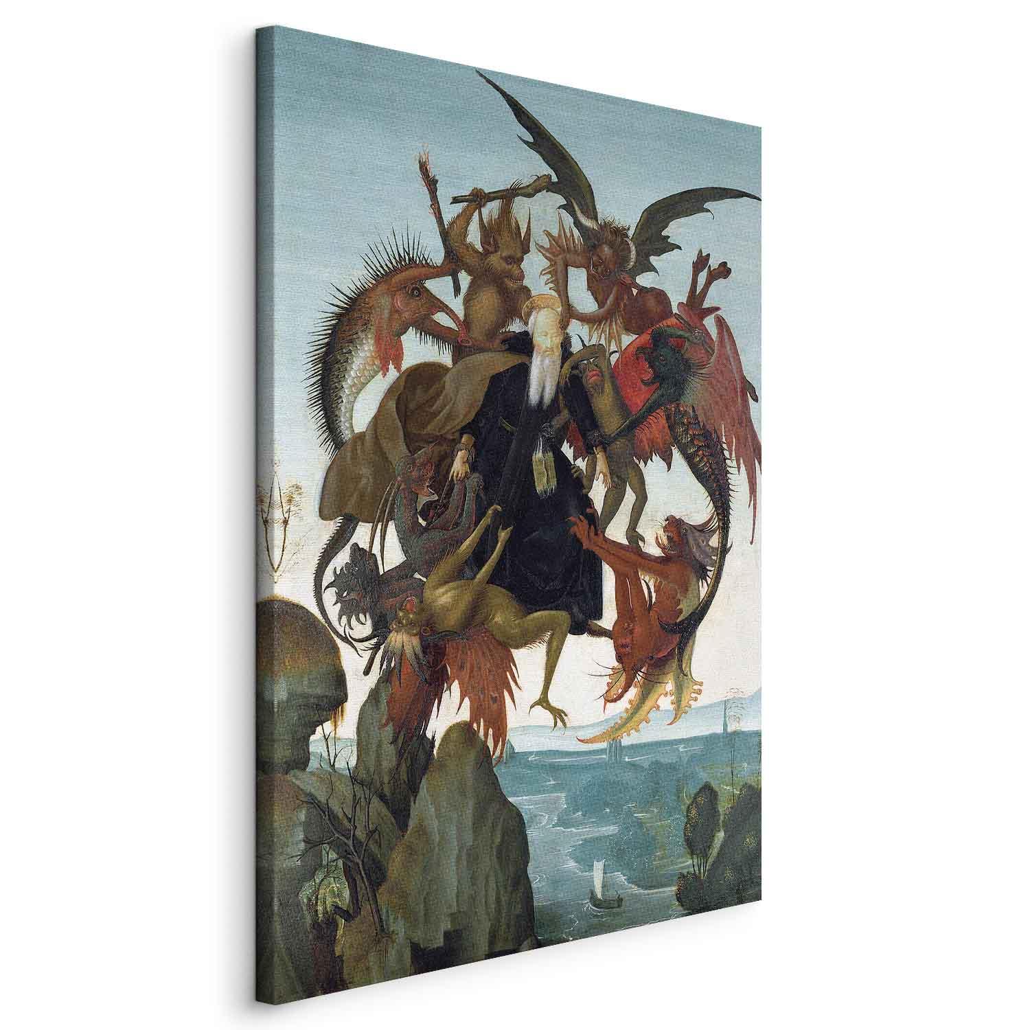 Michelangelo lærredsbillede - Sankt Antonius' pinsler - 80 x 120 cm - På italiensk lærred