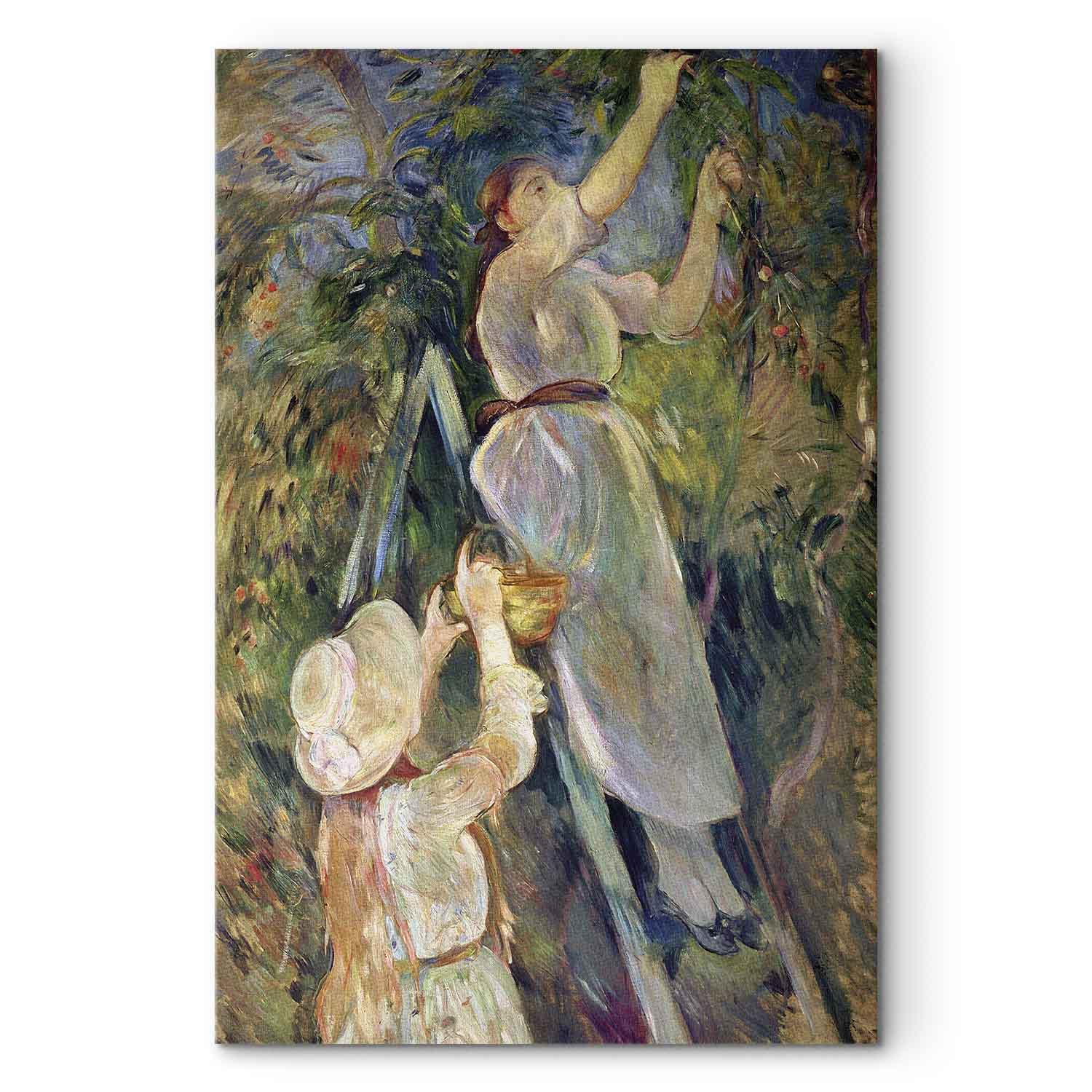 Berthe Morisot - Kirsebærplukkeren billede på lærred - 20 x 30 cm - Premium Print