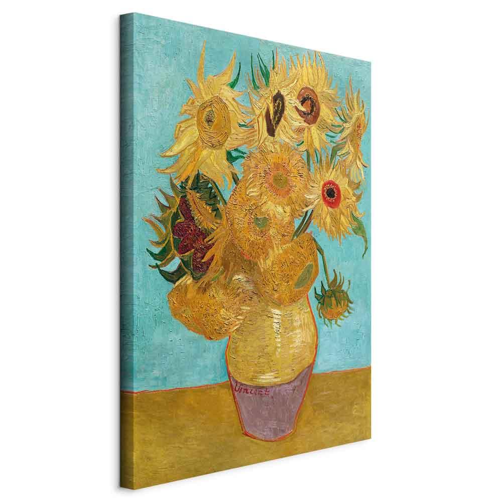 Vincent van Gogh Solsikker II billede på lærred - 20 x 30 cm - På italiensk lærred
