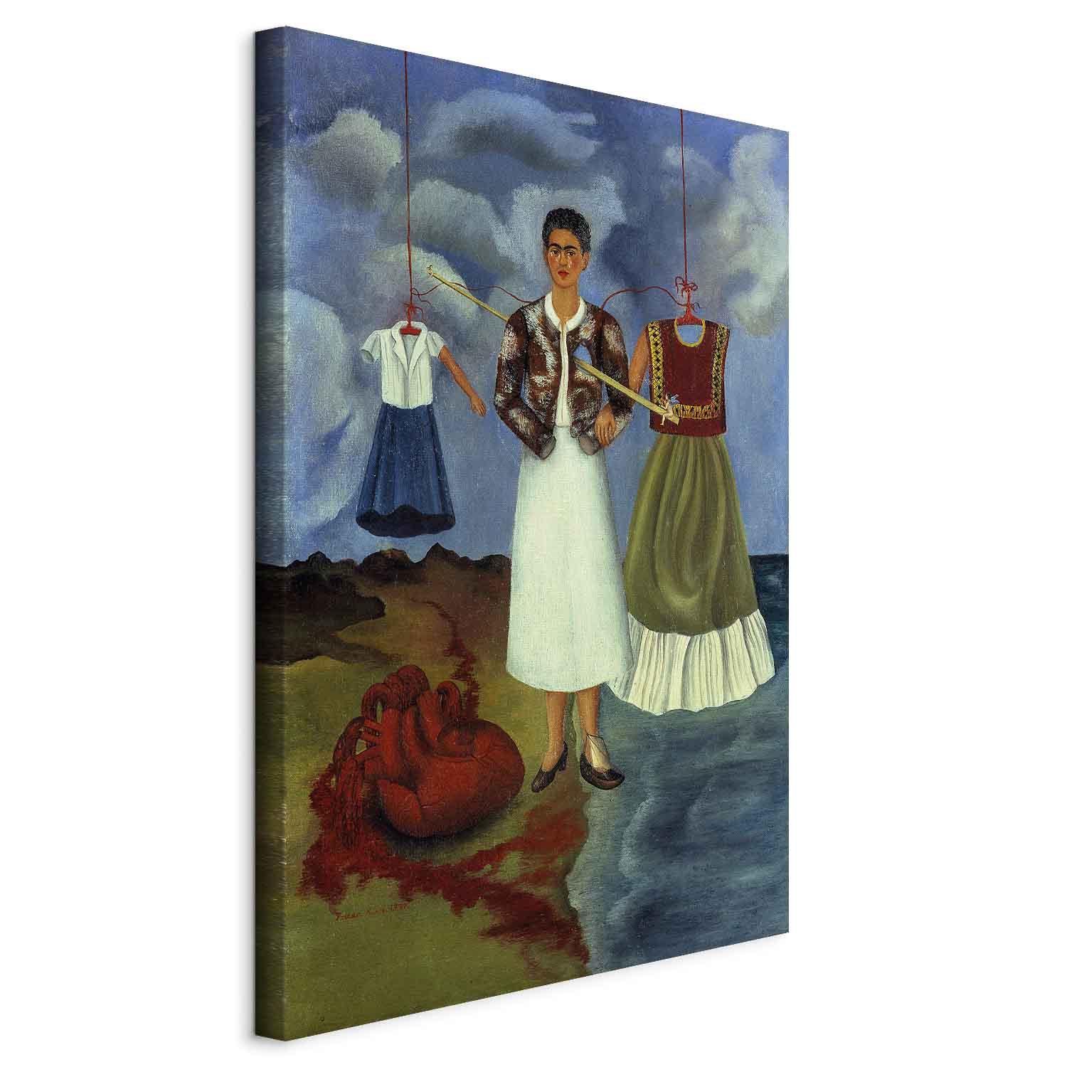 Frida Kahlo billede på lærred - Erindring Hjertet - 60 x 90 cm - På italiensk lærred