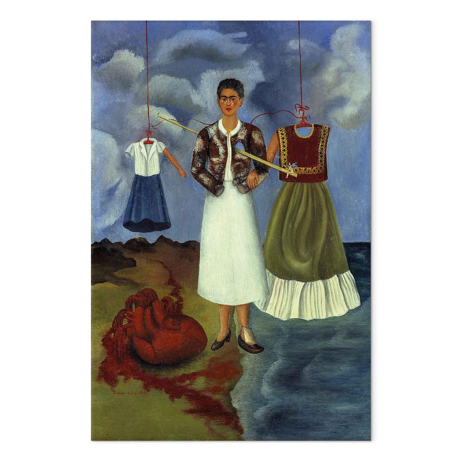 Frida Kahlo billede på lærred - Erindring Hjertet - 60 x 90 cm - Akustisk