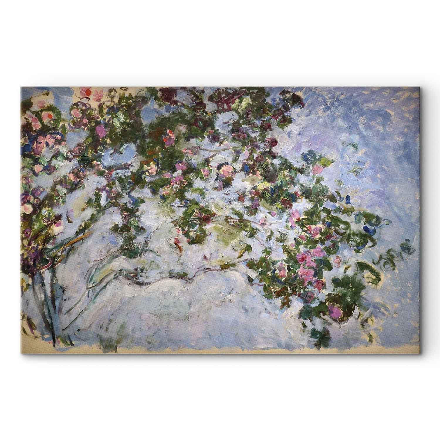 Claude Monet Billede på lærred - Roserne - 60 x 40 cm - Akustisk