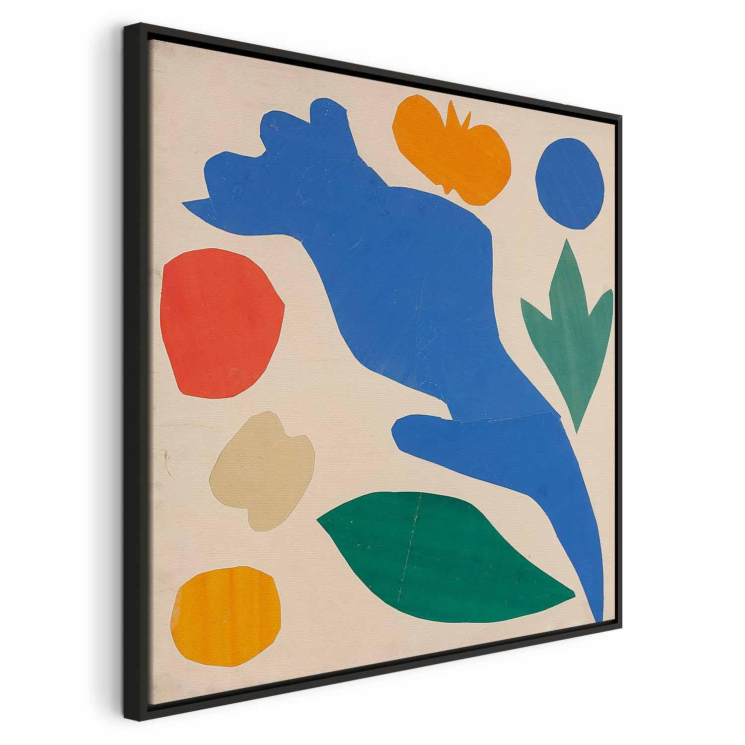 Henri Matisse billede på lærred - Vilde valmuer I - 80 x 80 cm - I en sort træramme
