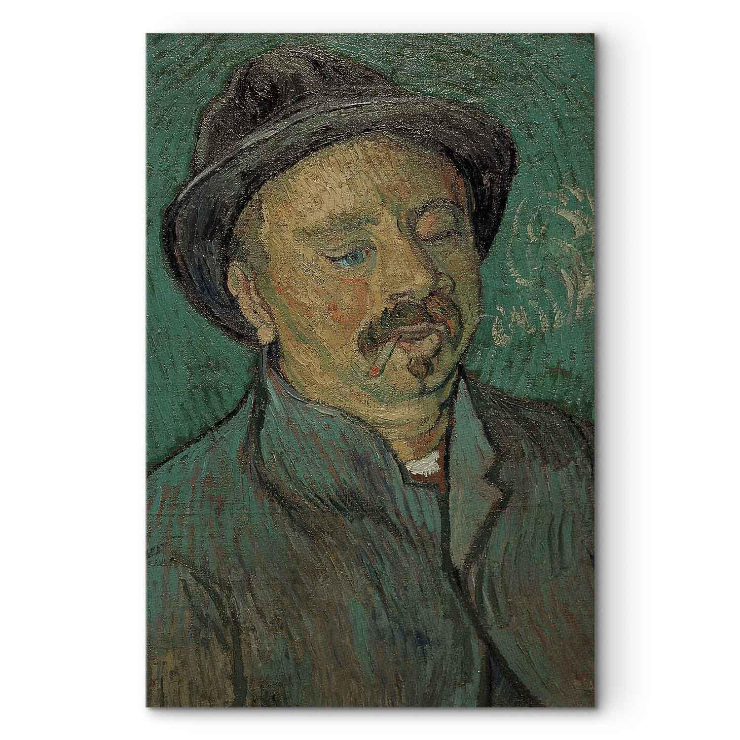 Vincent van Gogh billede på lærred - Portræt af en enøjet mand - 20 x 30 cm - Premium Print