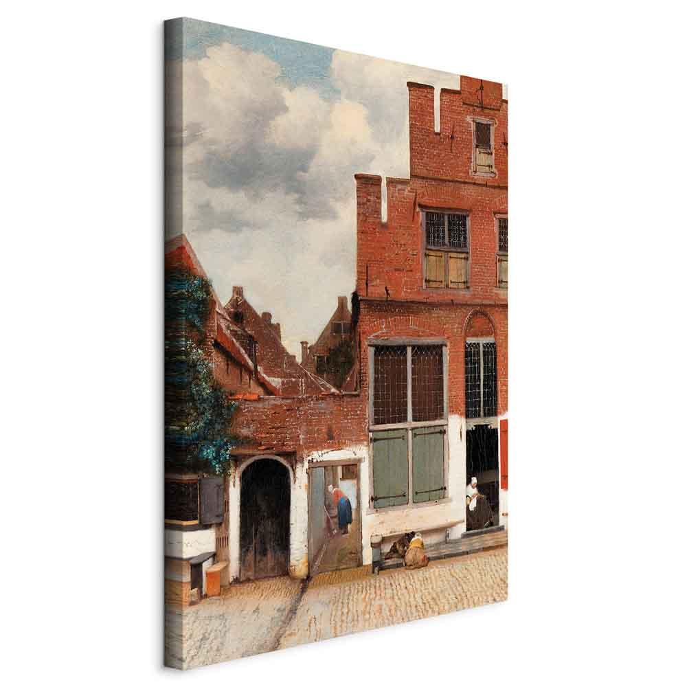Jan Vermeer billede på lærred - Det lille stræde - 60 x 90 cm - Standard