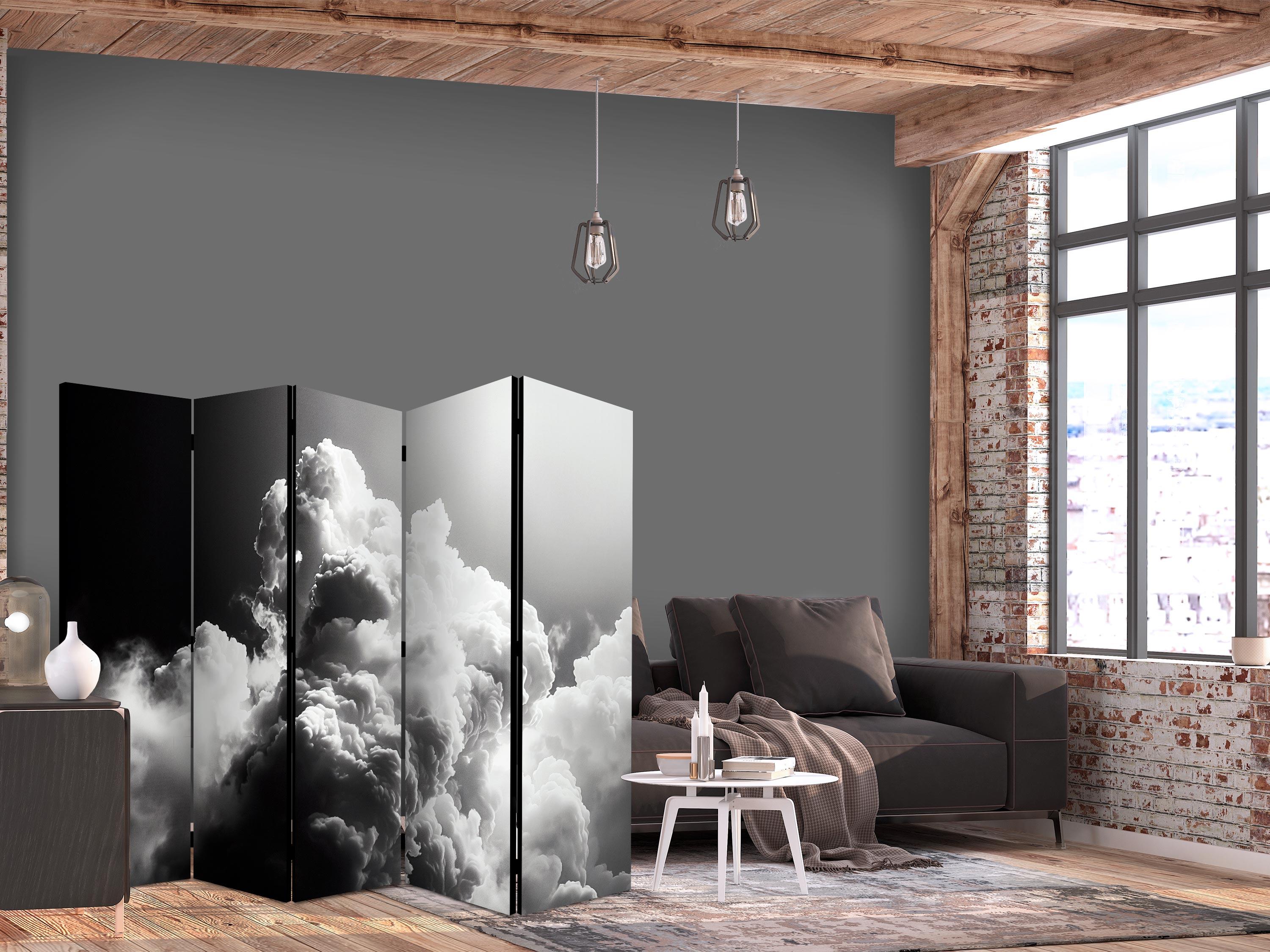 5-panels skærmvæg med skymotiv 225 x 172 cm - 225 x 172 cm - Akustik