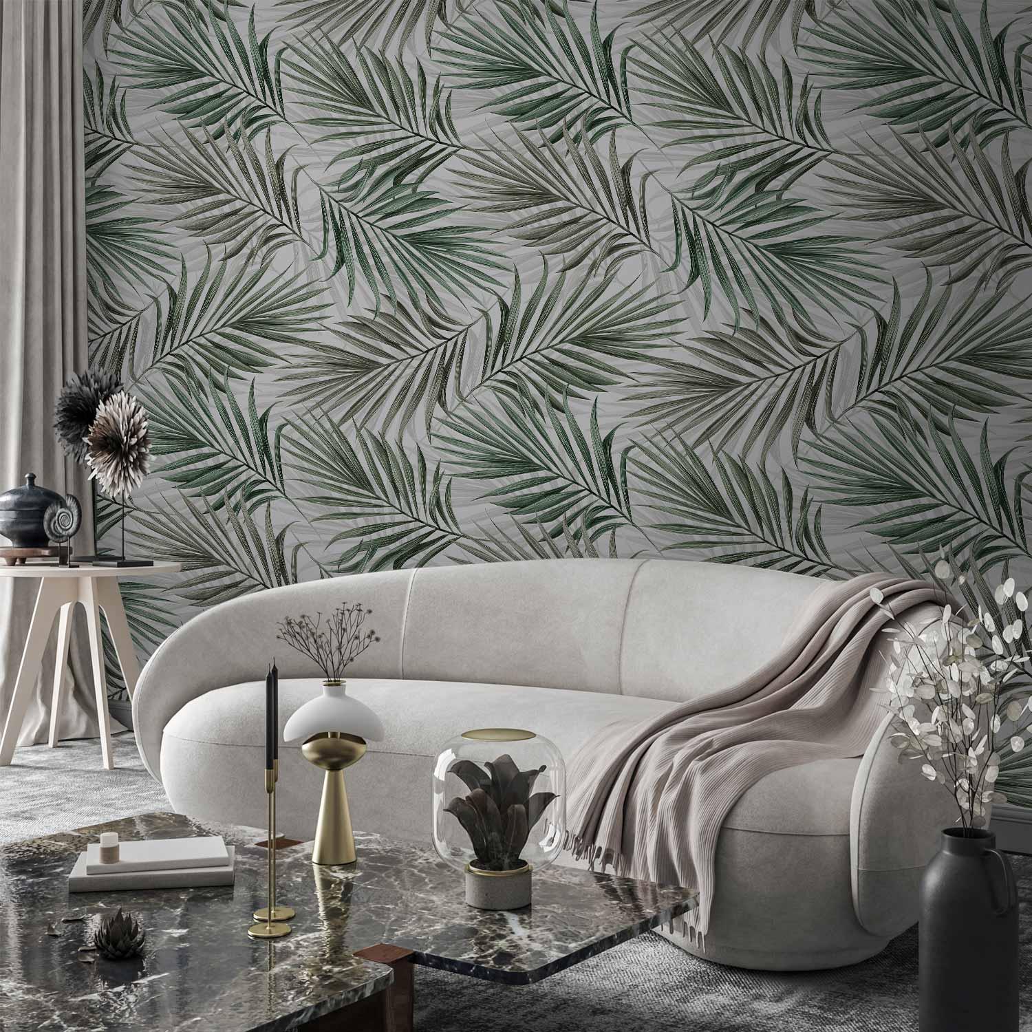 Fototapet med blade - Leaf Chasing tredje variant - 98 x 70 cm - Selvklæbende