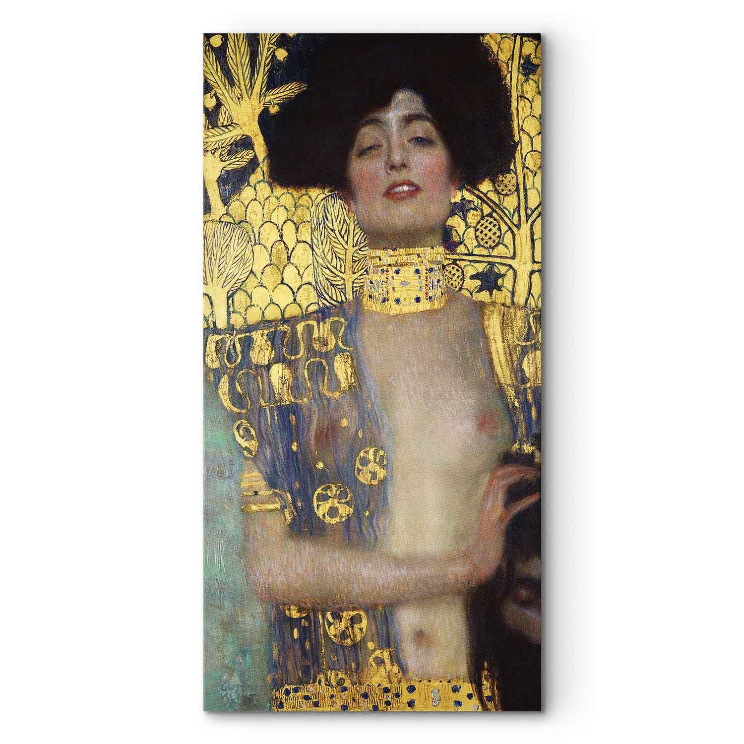 Gustav Klimt billede på lærred - Judith og Holofernes' hoved - 30 x 60 cm - Premium Print