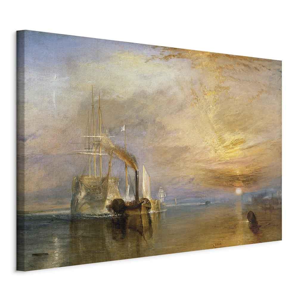 William Turner Den kæmpende Temeraire - billede på lærred - 30 x 20 cm - På italiensk lærred