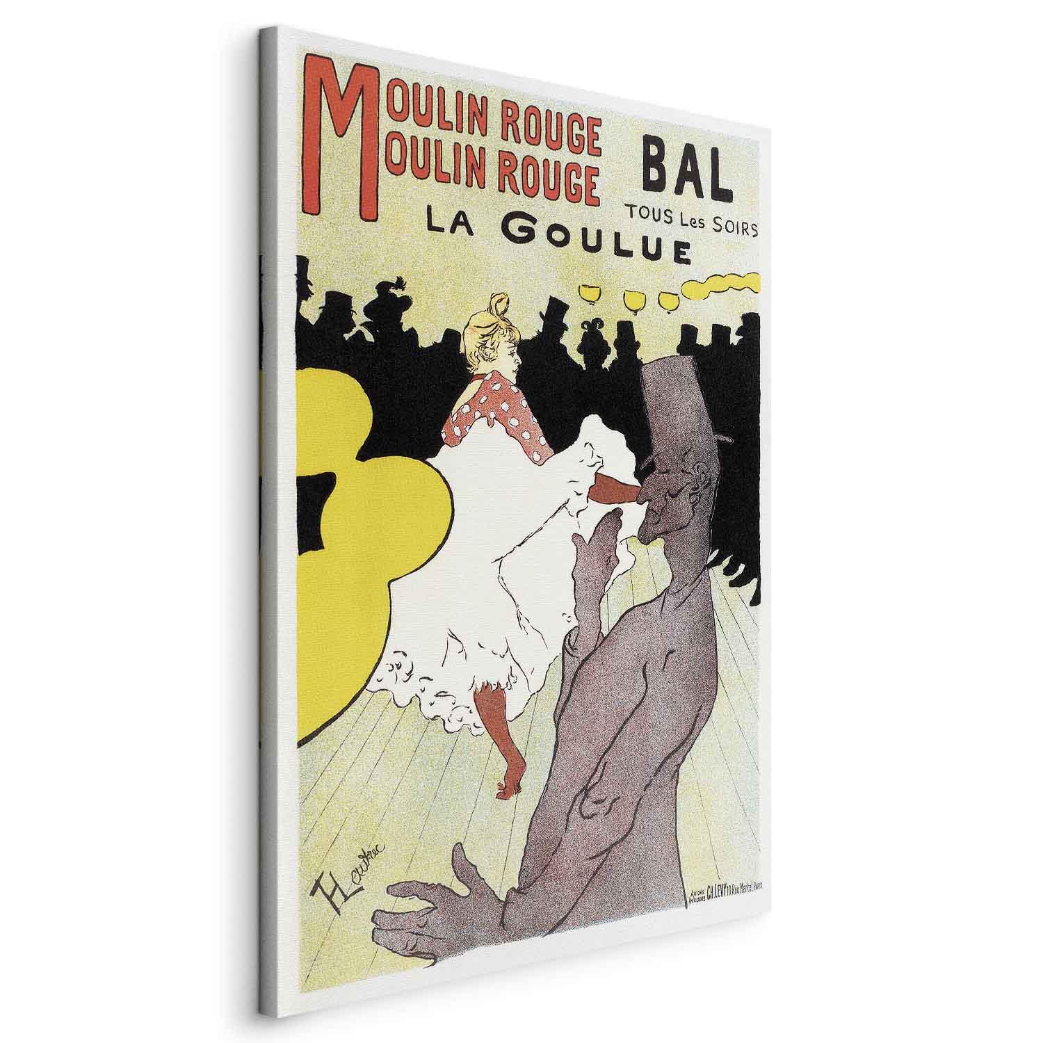 Henri de Toulouse-Lautrec Moulin Rouge - La Goulue billede på lærred - 20 x 30 cm - På italiensk lærred