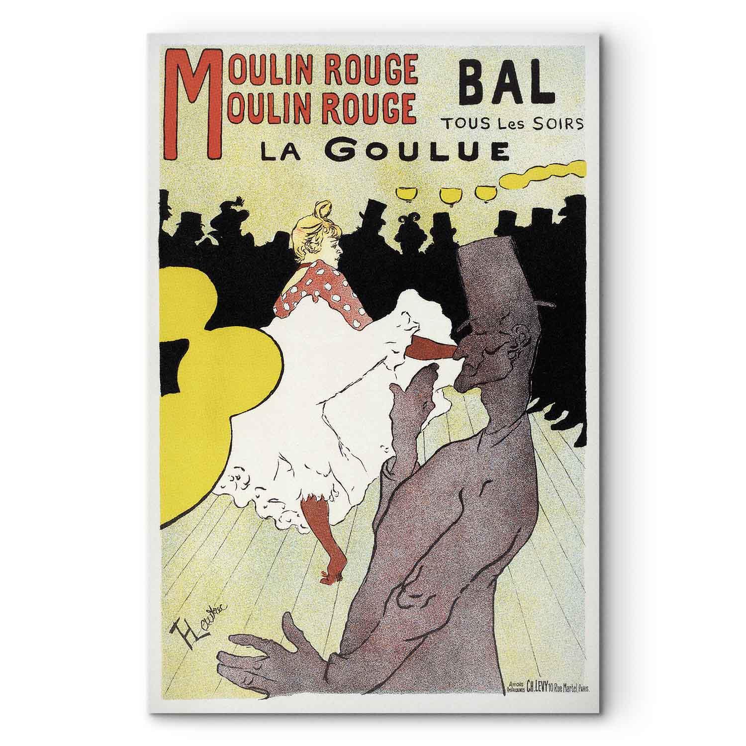 Henri de Toulouse-Lautrec Moulin Rouge - La Goulue billede på lærred - 20 x 30 cm - Premium Print