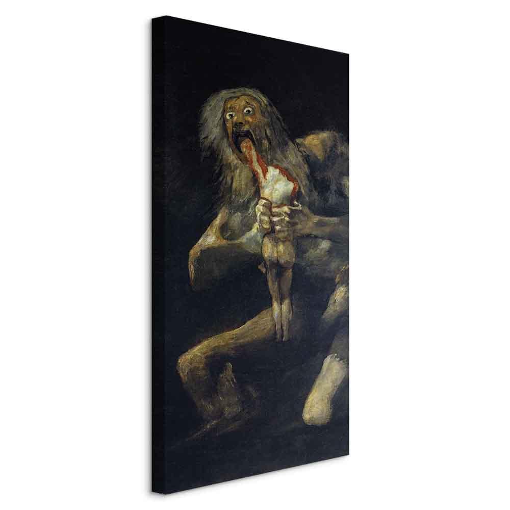 Francisco Goya billede på lærred - Saturn fortærer sin søn - 30 x 60 cm - På italiensk lærred