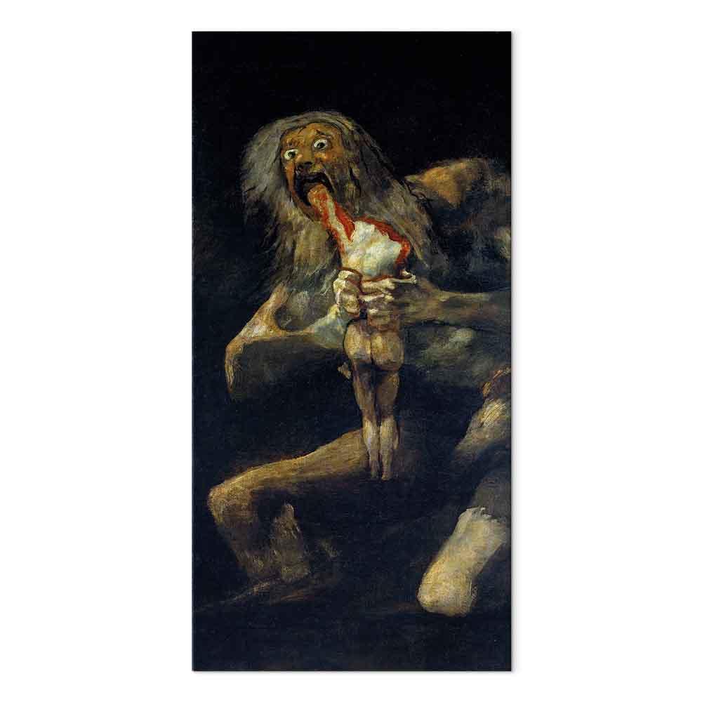 Francisco Goya billede på lærred - Saturn fortærer sin søn - 60 x 120 cm - Premium Print