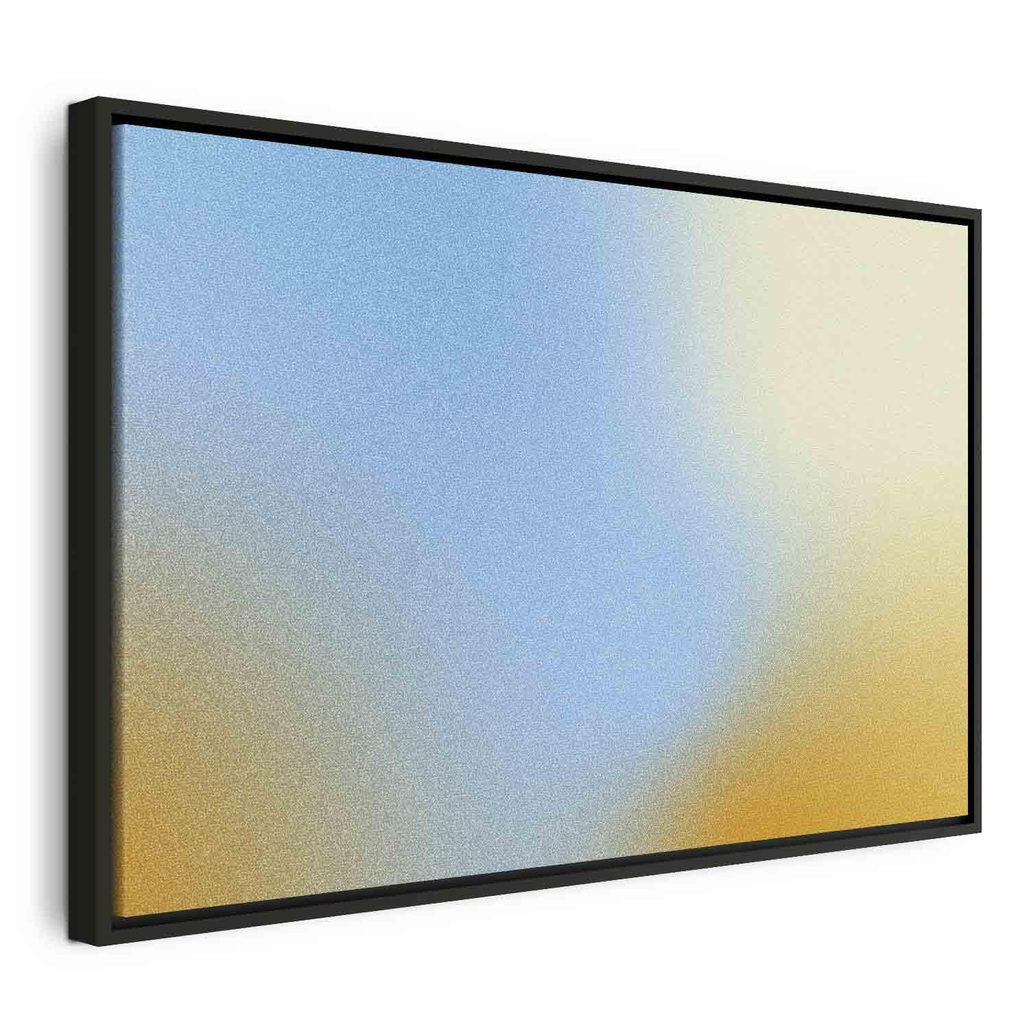Lærredsbillede - Energetisk gradient i levende farver - 120 x 80 cm - I en sort træramme
