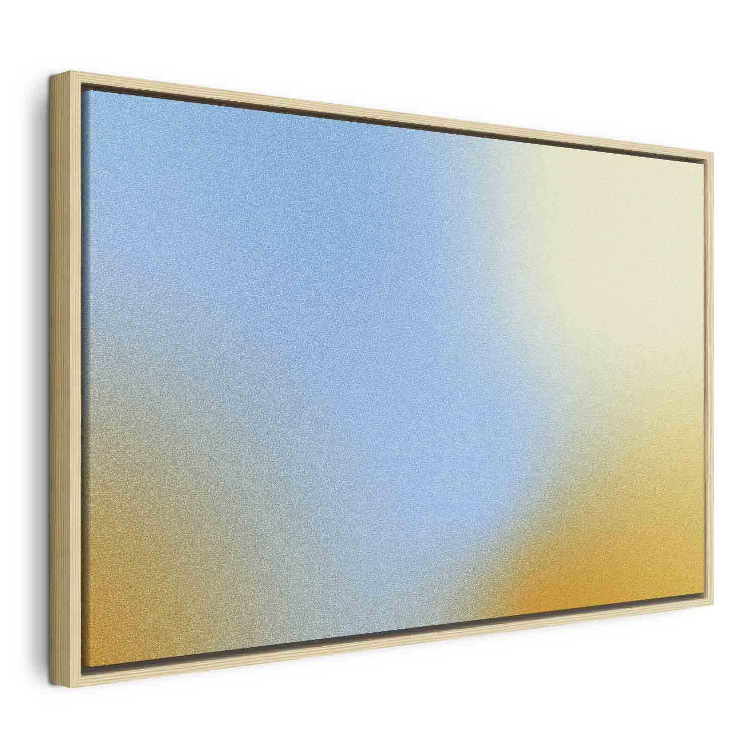 Lærredsbillede - Energetisk gradient i levende farver - 120 x 80 cm - I en naturlig træramme