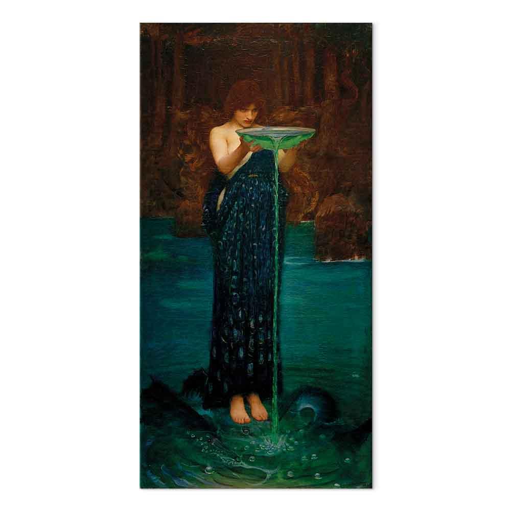 John William Waterhouse - Circe Invidiosa billede på lærred 30 x 60-60 x 120 cm - 30 x 60 cm - Premium Print
