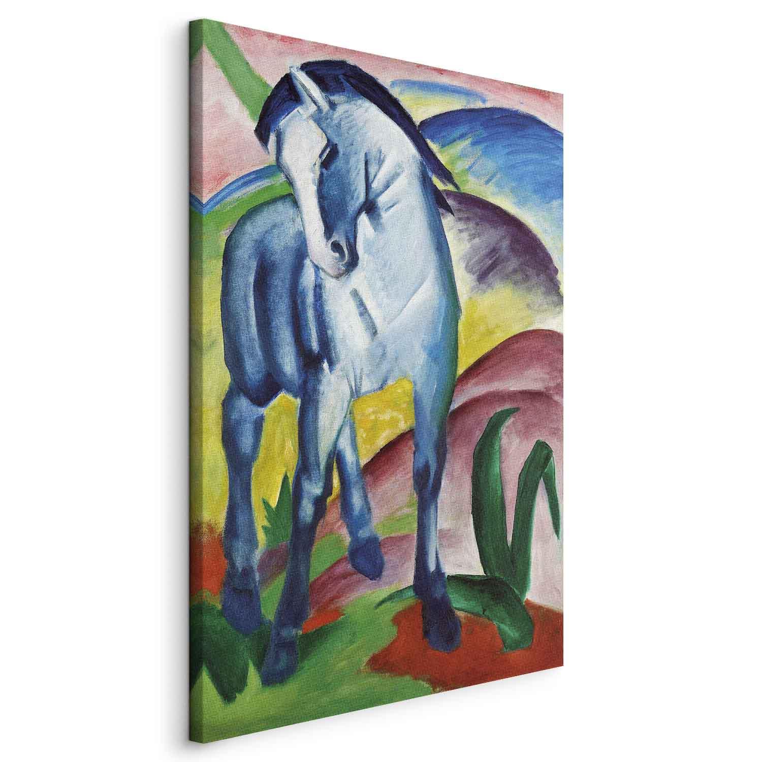 Franz Marc - Blå Hest billede på lærred - 40 x 60 cm - Standard