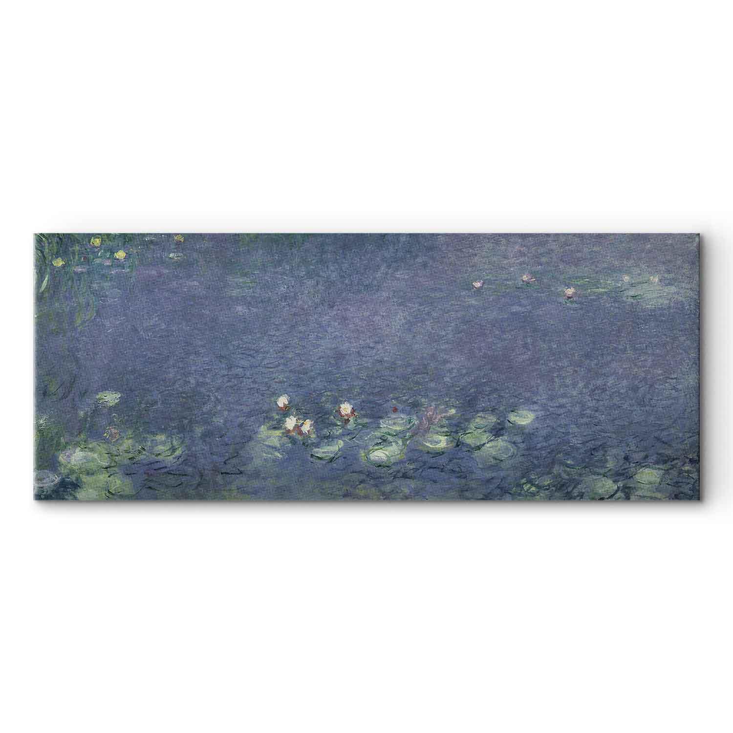 Claude Monet Åkander III billede på lærred 100 x 40 cm - 100 x 40 cm - Premium Print