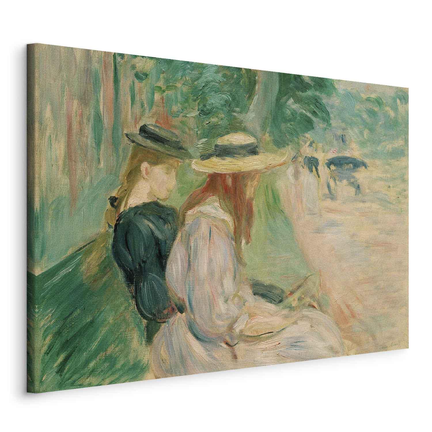 Billede på lærred - Berthe Morisot - På en bænk i Bois de Boulogne - 30 x 20 cm - På italiensk lærred