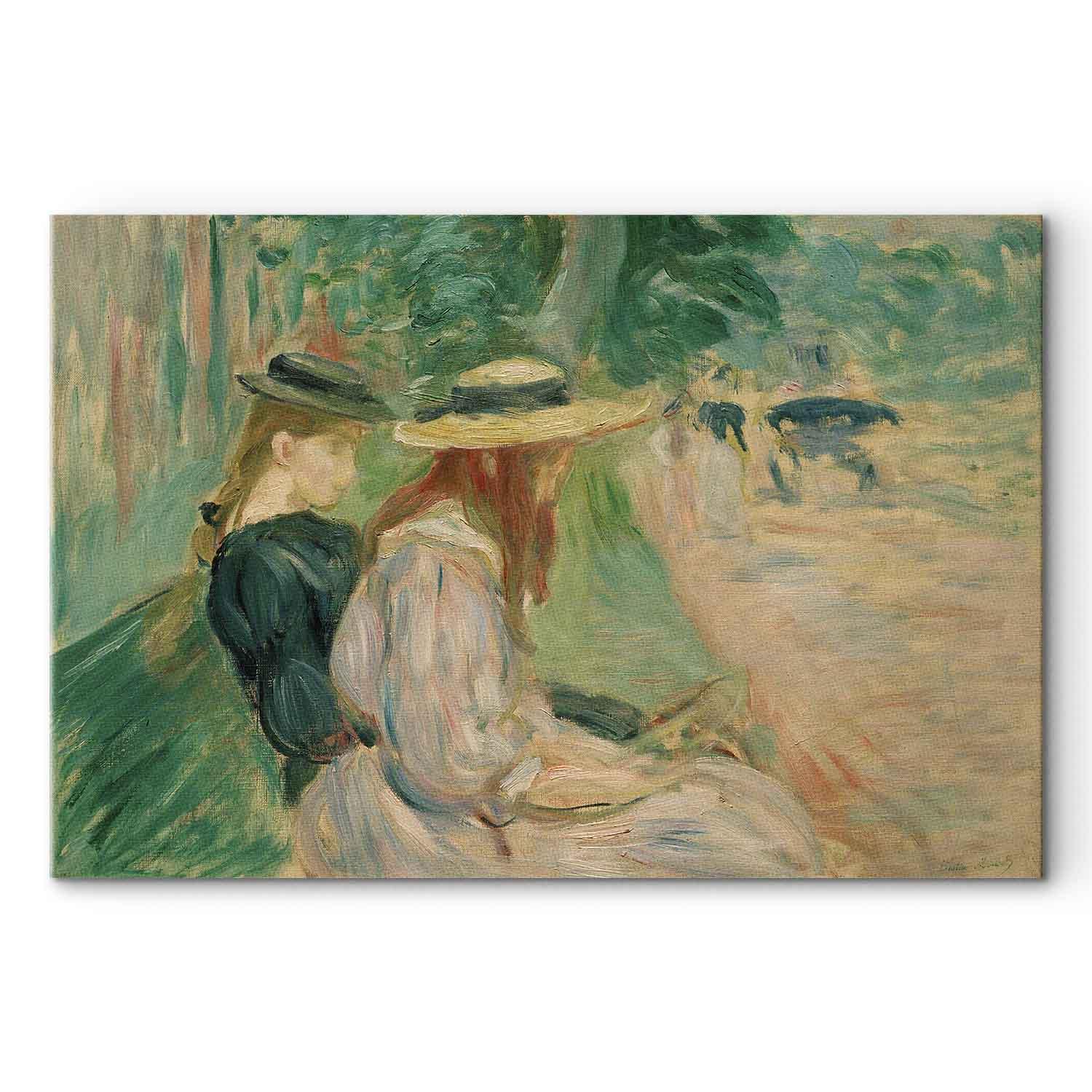 Billede på lærred - Berthe Morisot - På en bænk i Bois de Boulogne - 30 x 20 cm - Premium Print