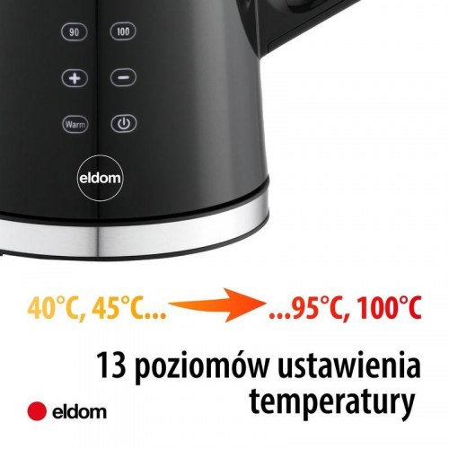 ELDOM C540 Jetty ledningsfri elkedel med temperaturkontrol 1,7 l sort