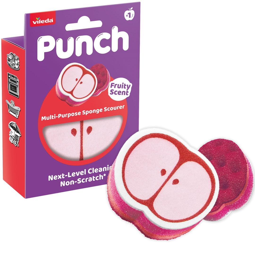 Vileda Punch universal opvaskesvamp med æbleduft, 1 stk.