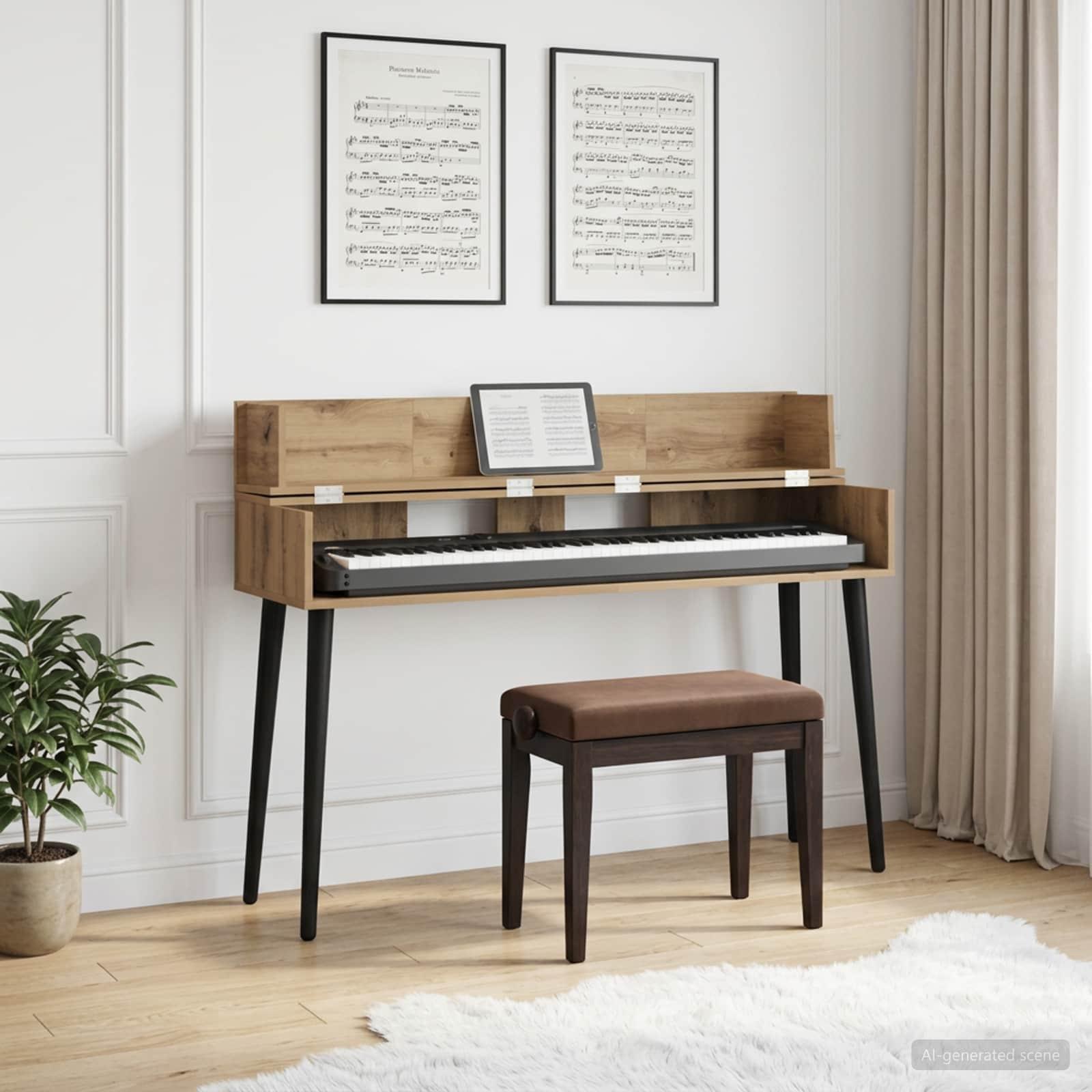 vidaXL Studiobord Artisan-eg 110 x 40 x 19,5 cm Konstrueret træ