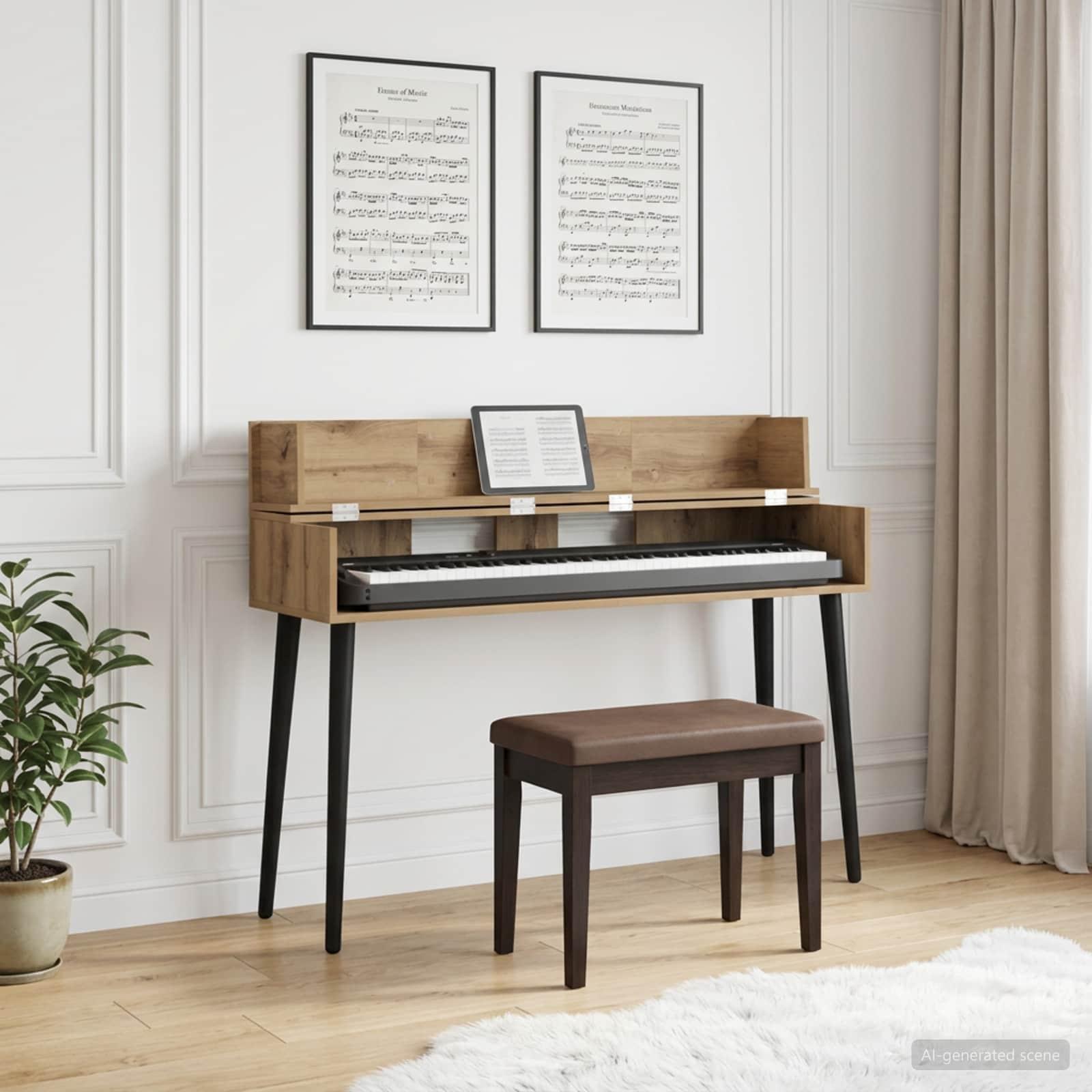 vidaXL Studiobord Artisan-eg 130 x 40 x 19,5 cm Konstrueret træ