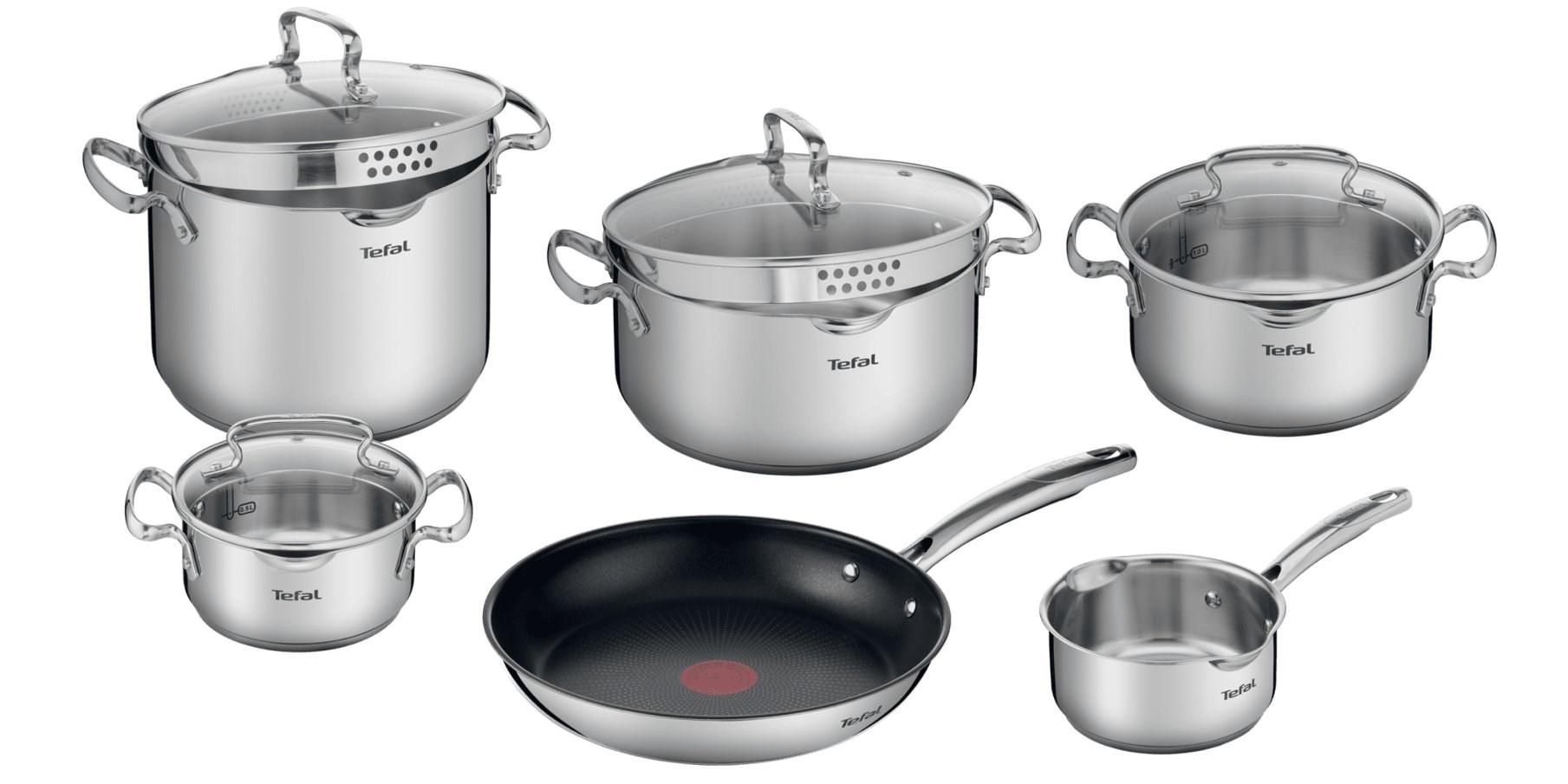 Tefal Duetto+ Stege-/Grydesæt med Låg (16+16+20+22+24+26cm)