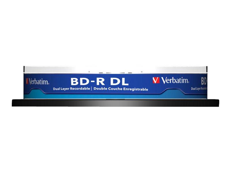 Blu-ray skiver Verbatim BD-R DL 50 GB - 10 stk. spindel