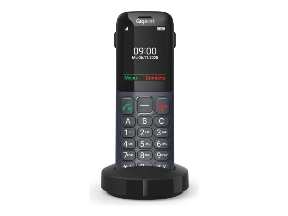 Gigaset Comfort 600 SIM 2,4" 4G - sort/grå mobiltelefon