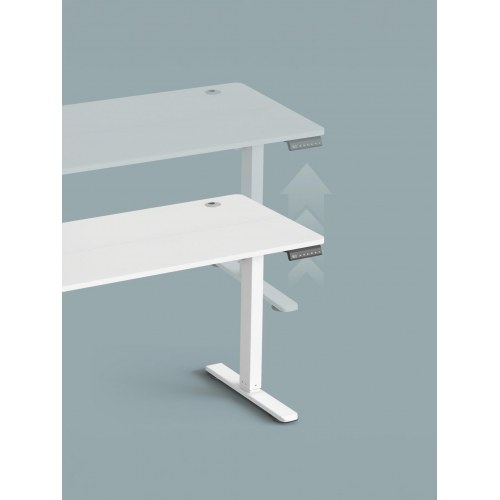 Elektrisk hæve-sænkebord 100 x 60 cm med memoryfunktion og USB-C - cloud white